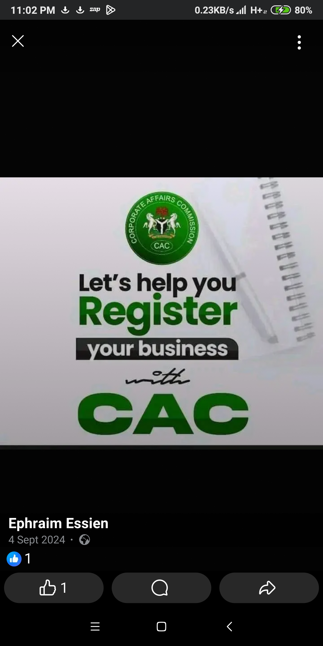 CAC Business Account Registration
